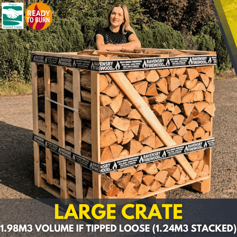 Kiln-Dried Ash Logs | Bulk Firewood Crates | Free Mainland UK Delivery