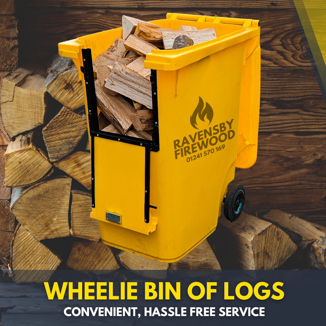 WHEELIE BIN OF LOGS