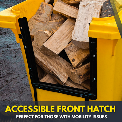 WHEELIE BIN OF LOGS
