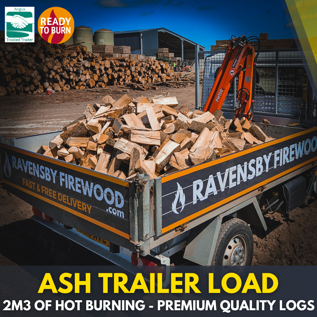 ASH Loose Tipped Firewood - Trailer of Logs Delivered in Angus, Dundee, Perth & Fife
