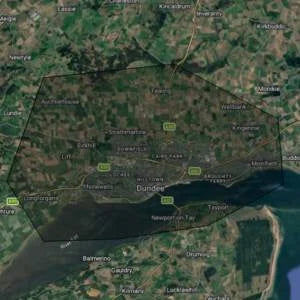 Ravensby Firewood delivery map of Dundee and surrounding areas