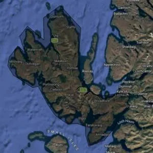 Firewood delivery map for the Isle of Skye