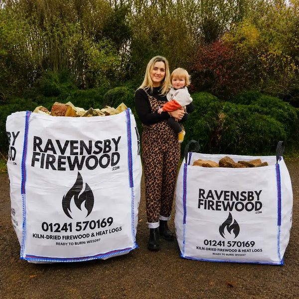 Bulk bags of kiln-dried firewood delivered to homes in Forfar