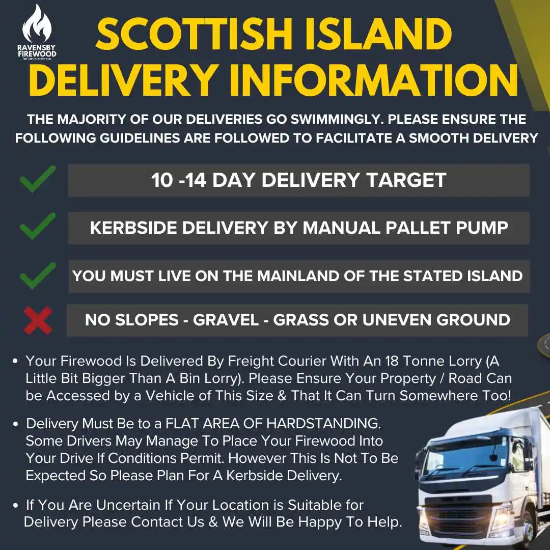 Kiln-Dried Firewood Delivery - Orkney & Shetland