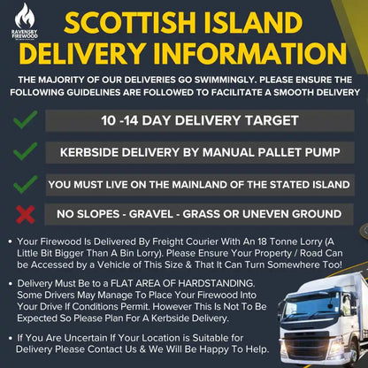 Kiln-Dried Firewood Delivery - Orkney & Shetland